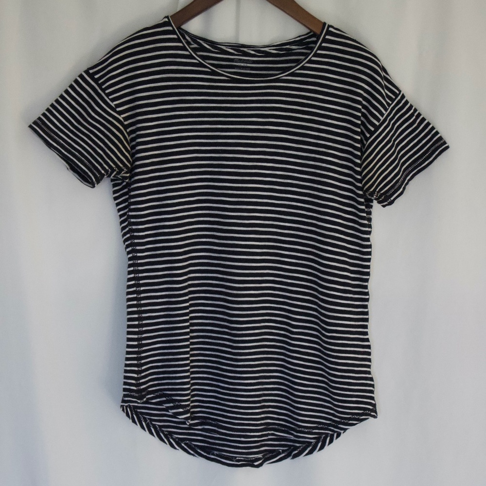 Striped Madewell Whisper Cotton Crewneck Tee XS